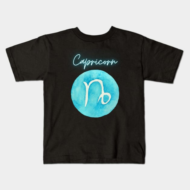 Capricorn zodiac sign Kids T-Shirt by Dress Wild